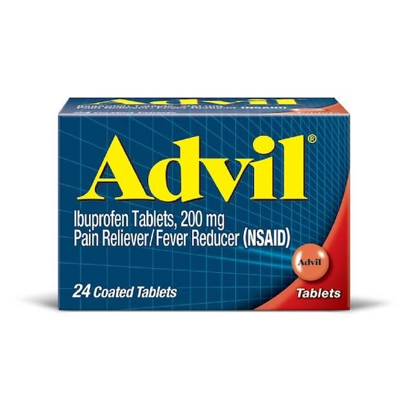 Advil Ibuprofen Pain Reliever & Fever Reducer Tablets 24 Tablets, PK72